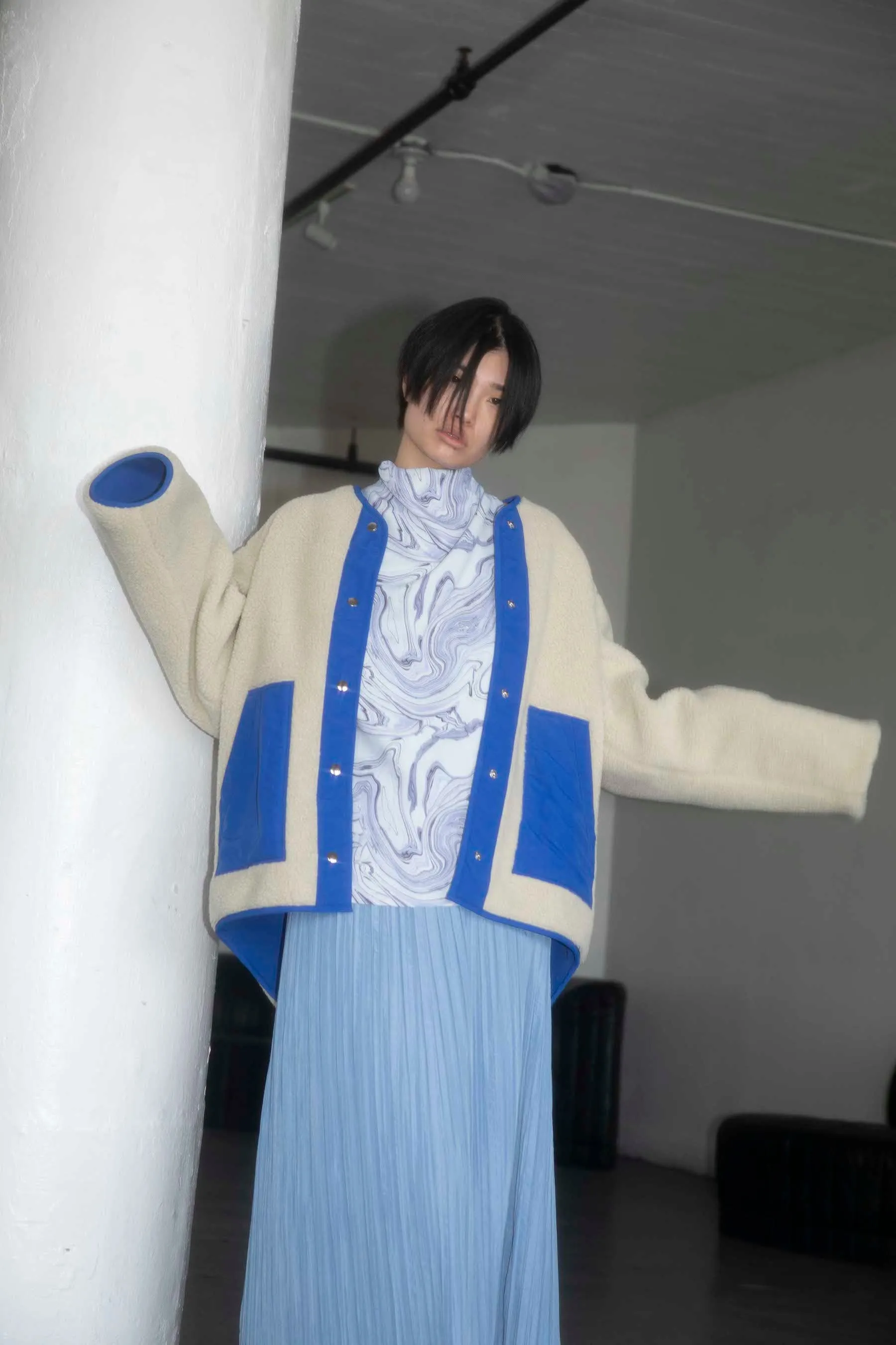 Sherpa Liner - Cream / Cobalt