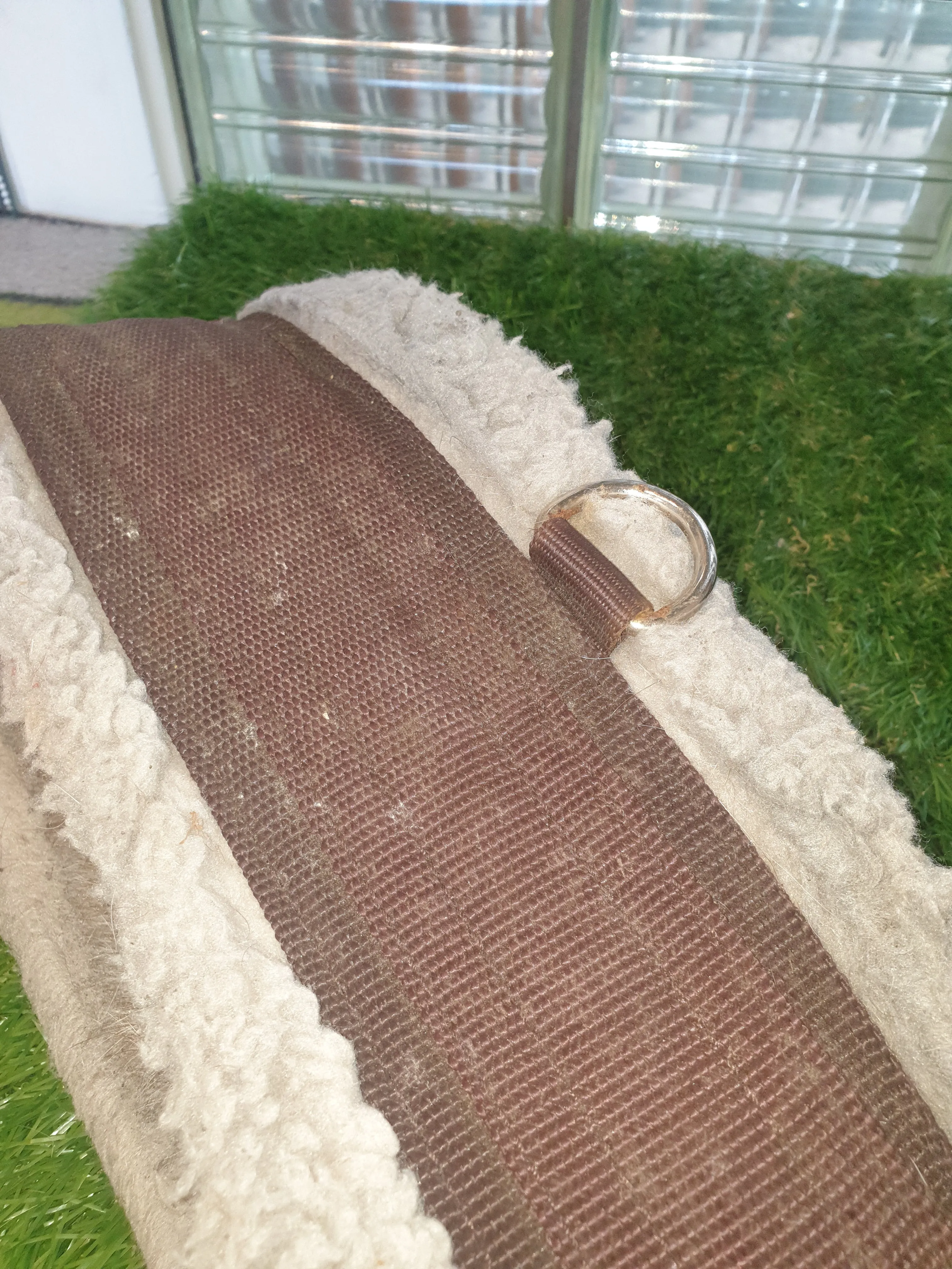 Shires 50" brown cotton fleece lined girth FREE POSTAGE ❤️