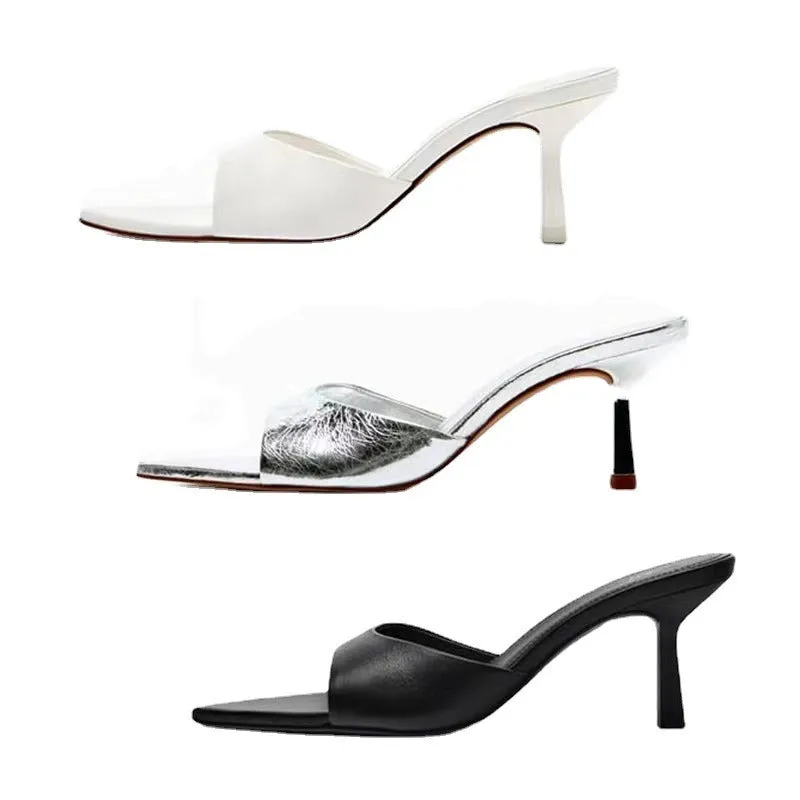 Silver Pointed Open Toe