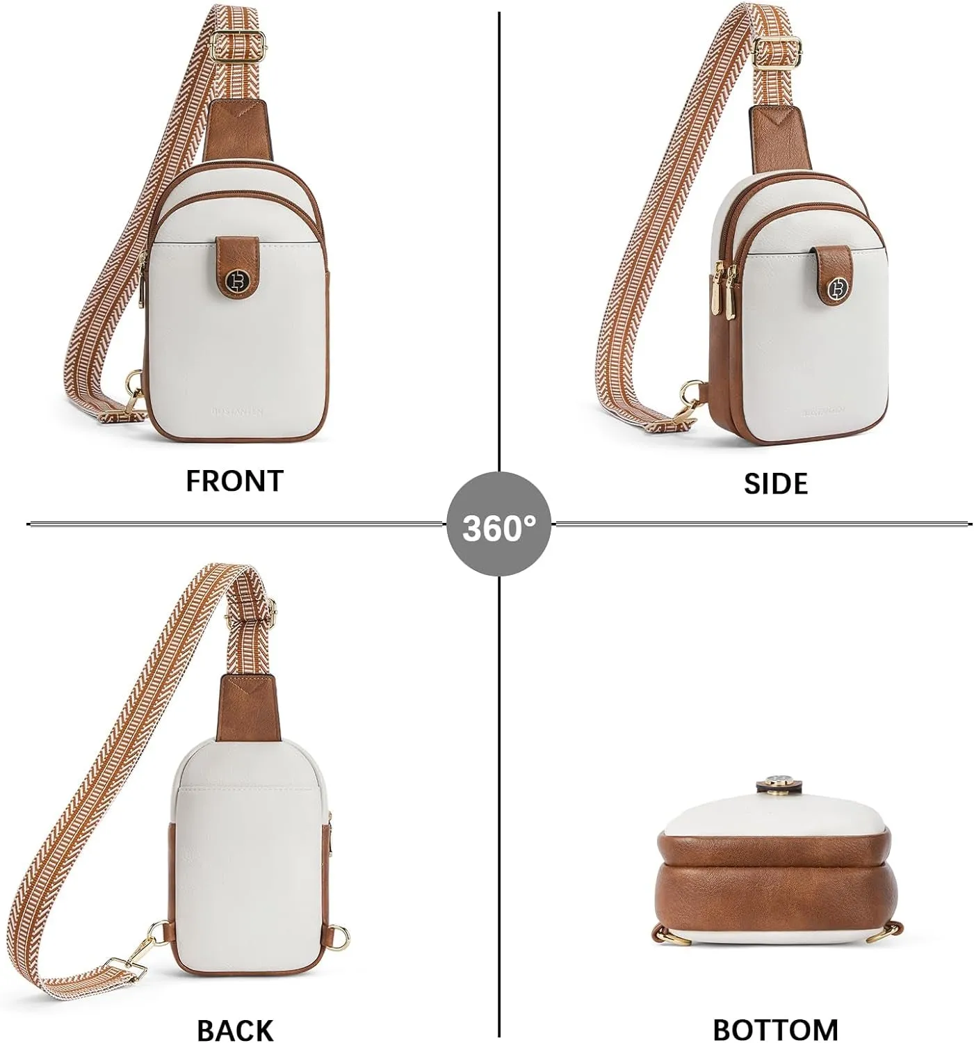 Small Trendy Leather Crossbody Sling Bag for Women