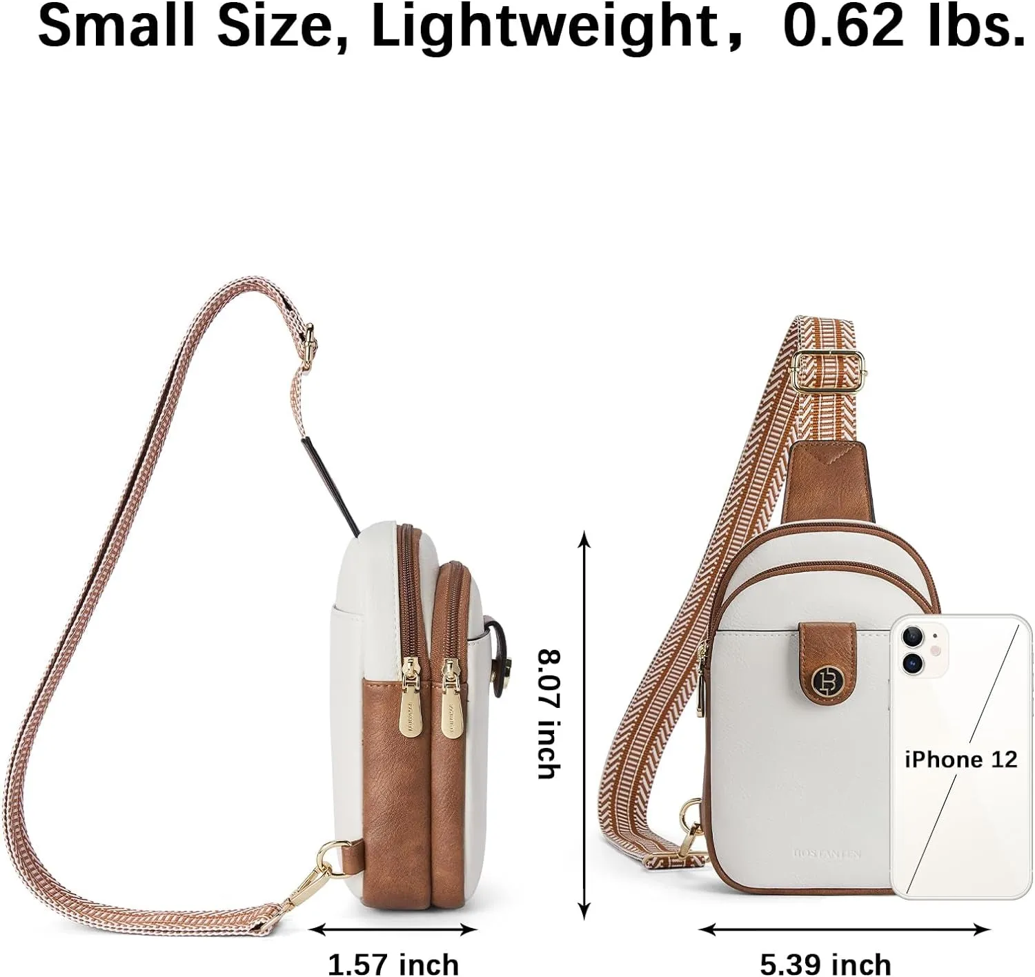 Small Trendy Leather Crossbody Sling Bag for Women