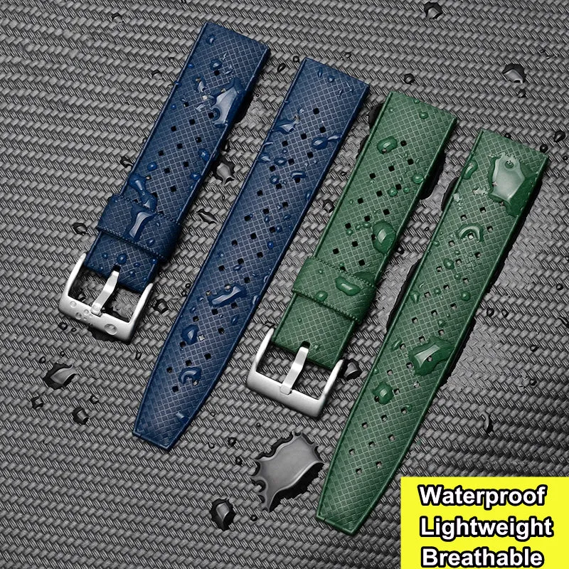 ★Special Offer★ Vintage Tropical Rubber Watch Band Dive Strap