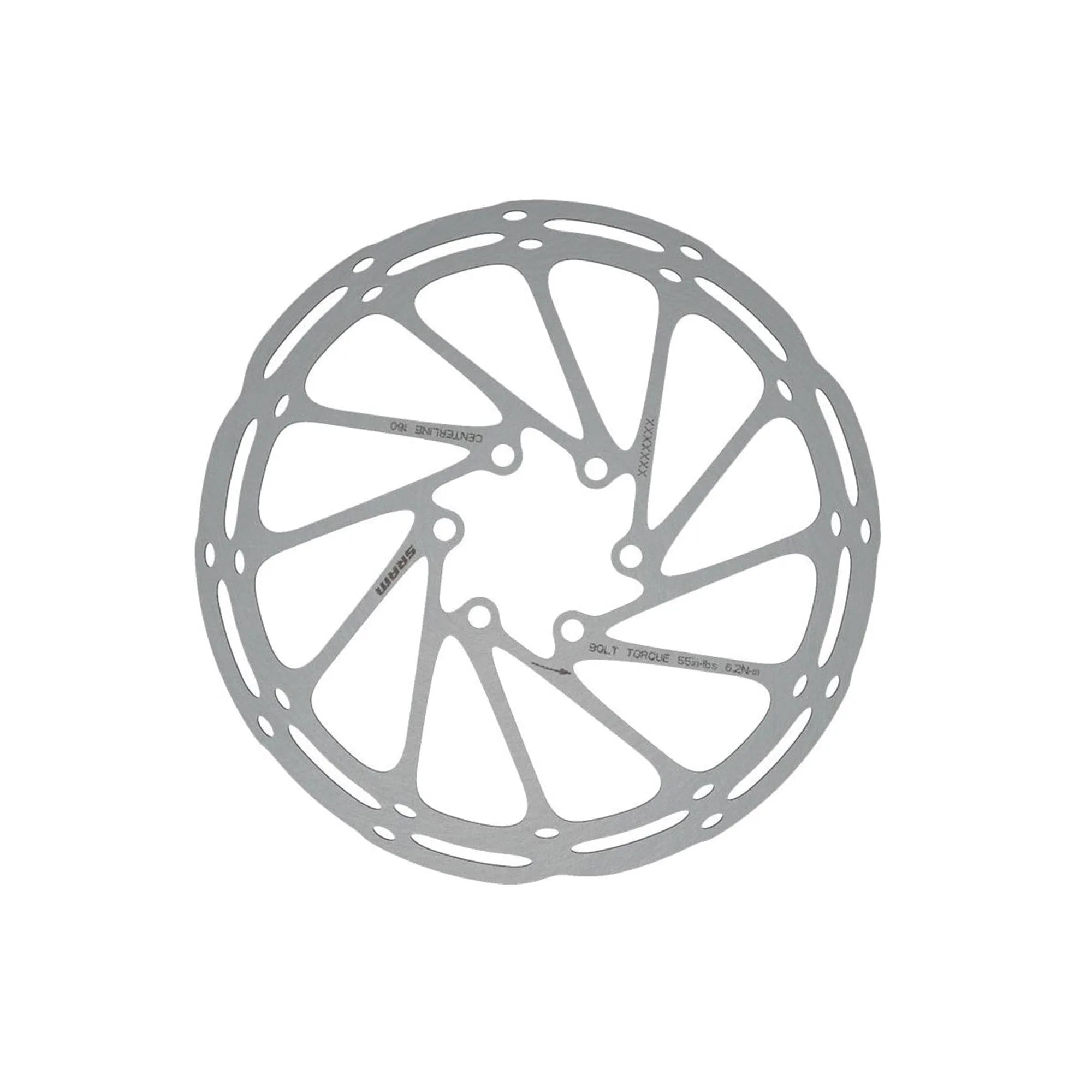 SRAM ROTOR CENTERLINE 180MM ROUNDED: BLACK 180MM