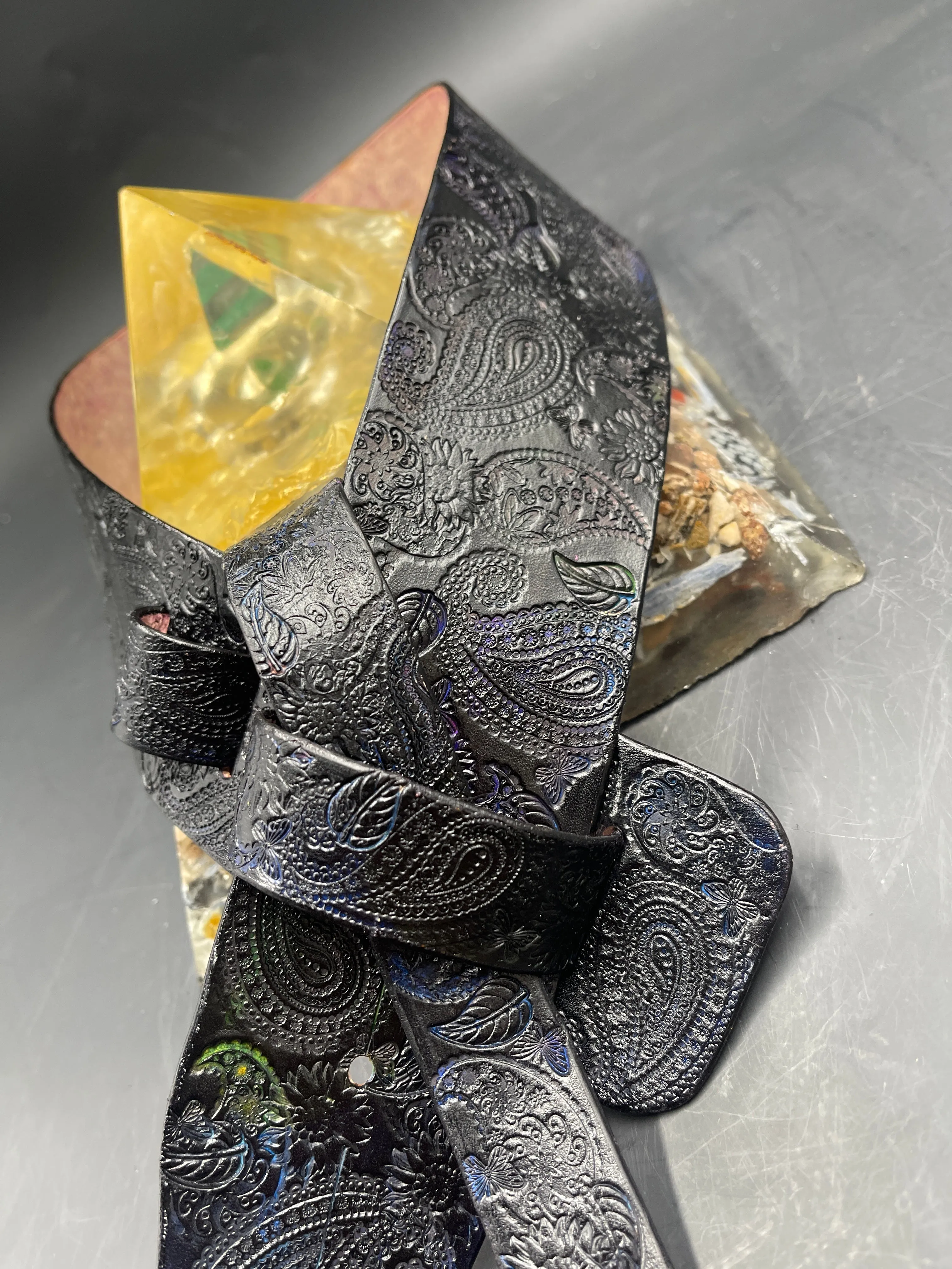 Stamped Leather Guitar Strap Unlined - Assorted Designs