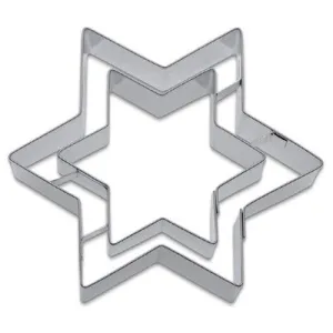 Star Cookie Cutter with inner Star Embossed Detail 9cm