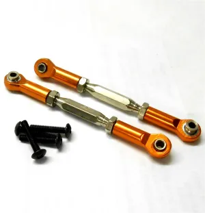TD10203OR 1/10 Pulling Pull Steering Rods Upper Arms Linkage 2 Orange 82-95mm