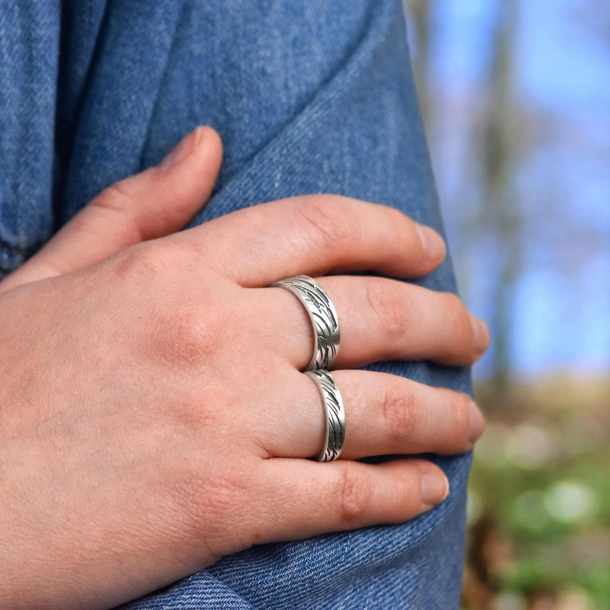 Textured Cattails Ring