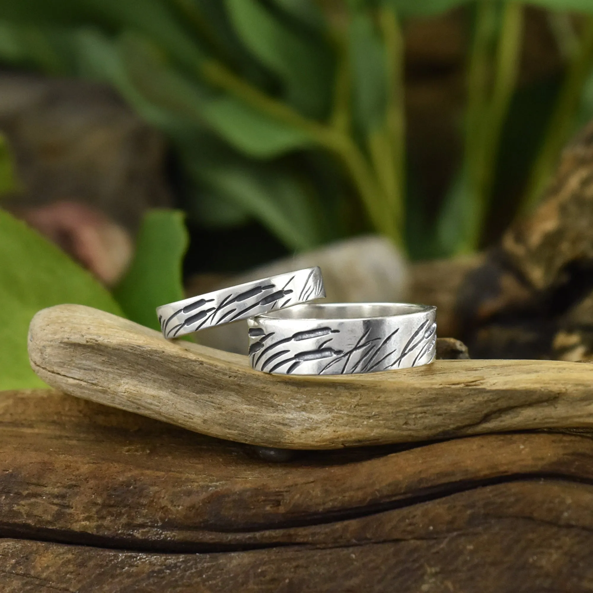 Textured Cattails Ring