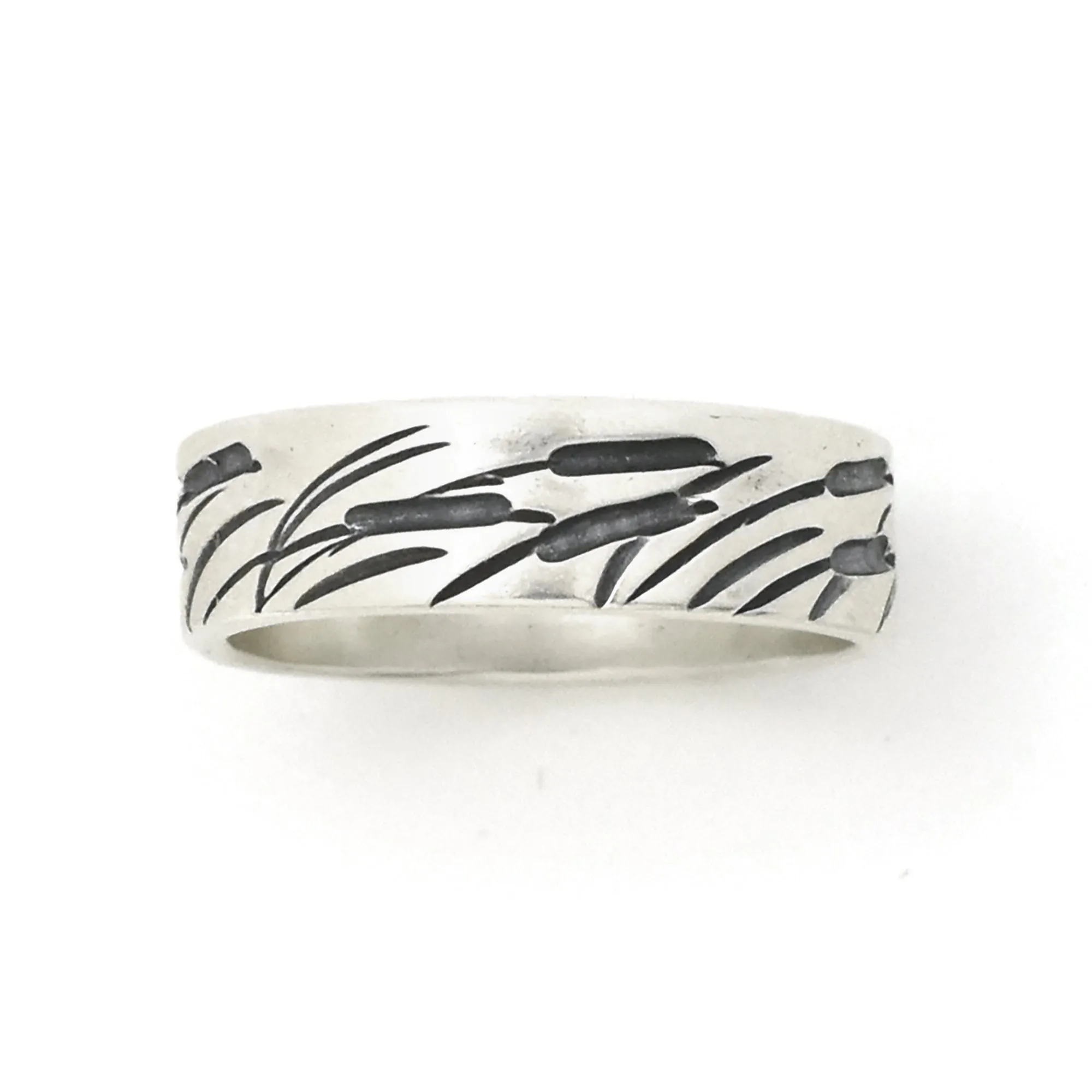 Textured Cattails Ring