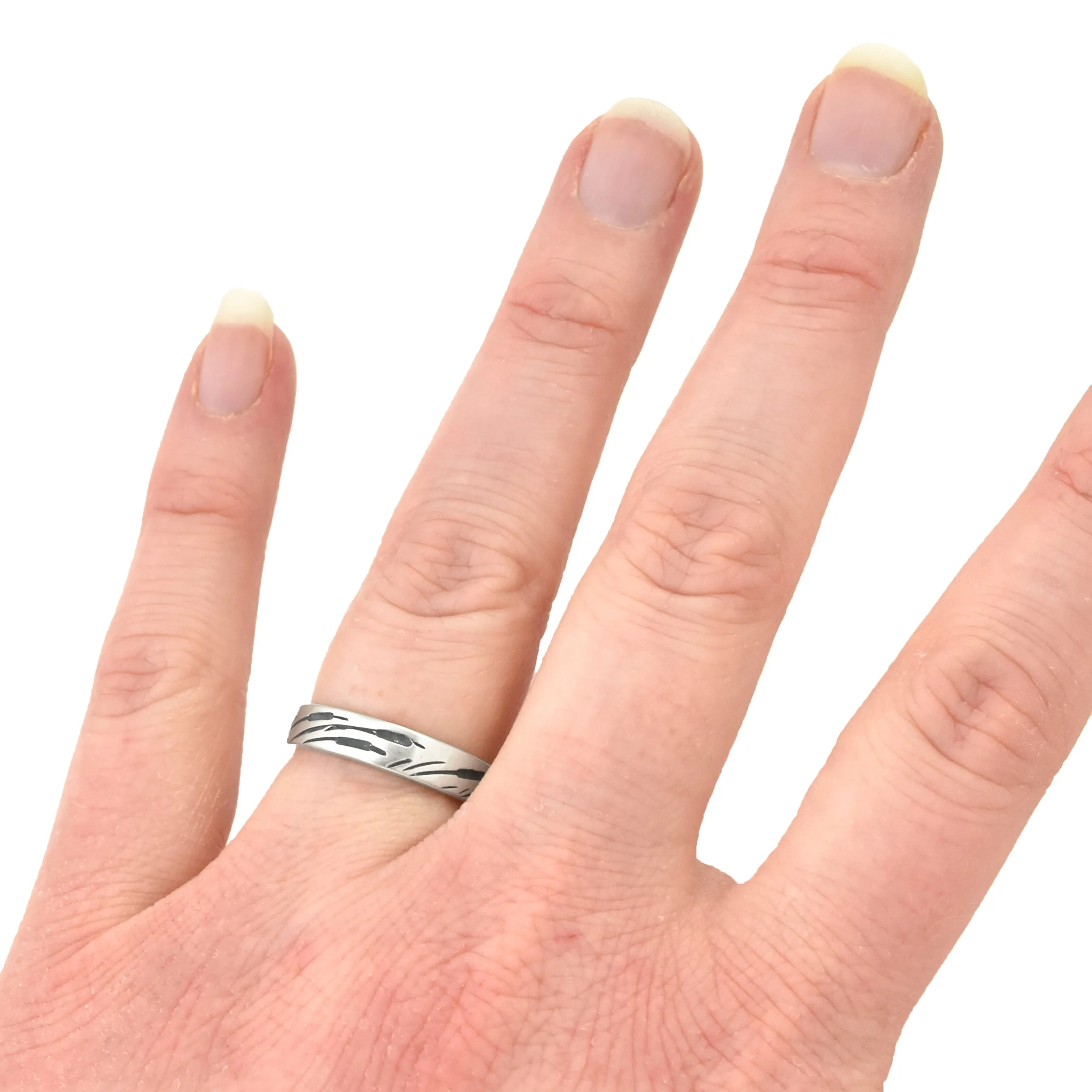 Textured Cattails Ring