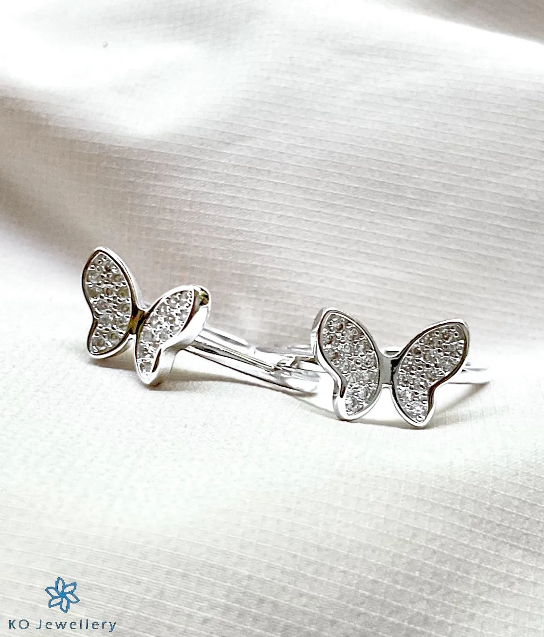 The Butterfly Silver Toe-Rings