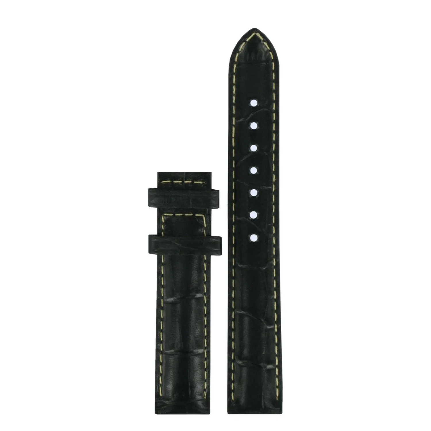 Tissot 15mm Generosi-T Black Leather Strap without Buckle