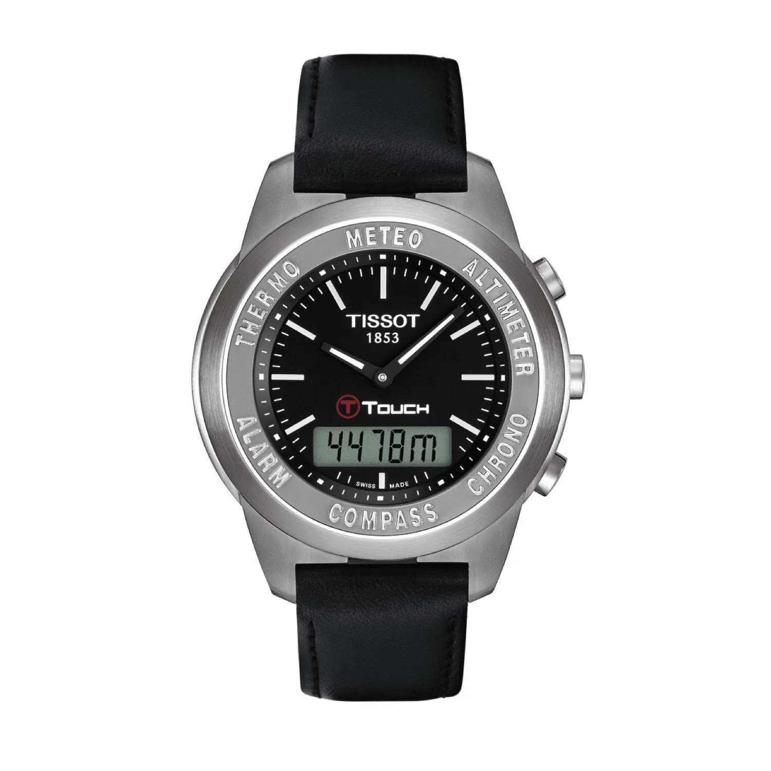 Tissot 19mm T-Touch Classic Black Leather Strap