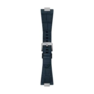 Tissot Official Dark Blue PRX 40mm Leather Strap With Steel Endpiece T852047701