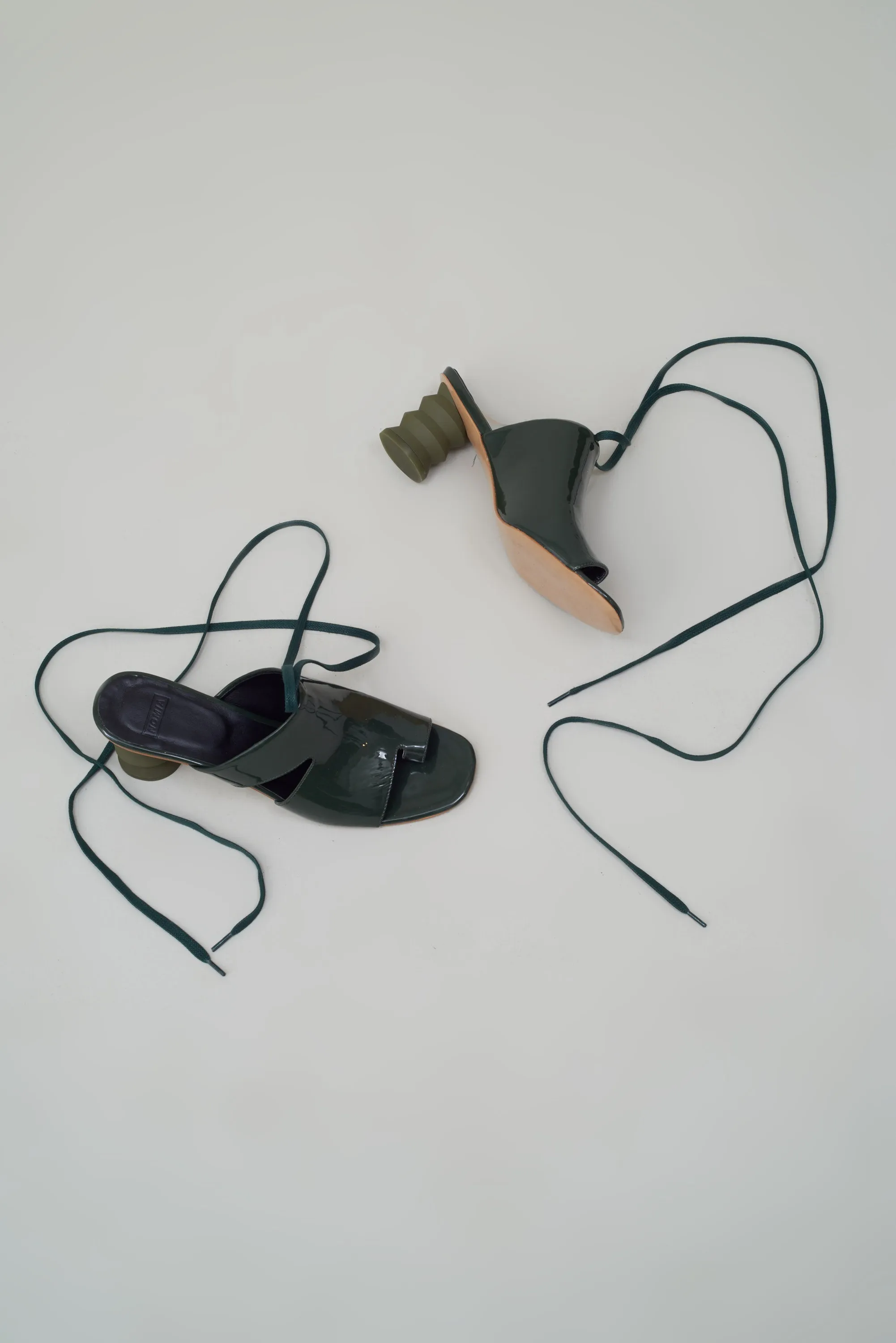 Twyla Lace Up Mule - Olive