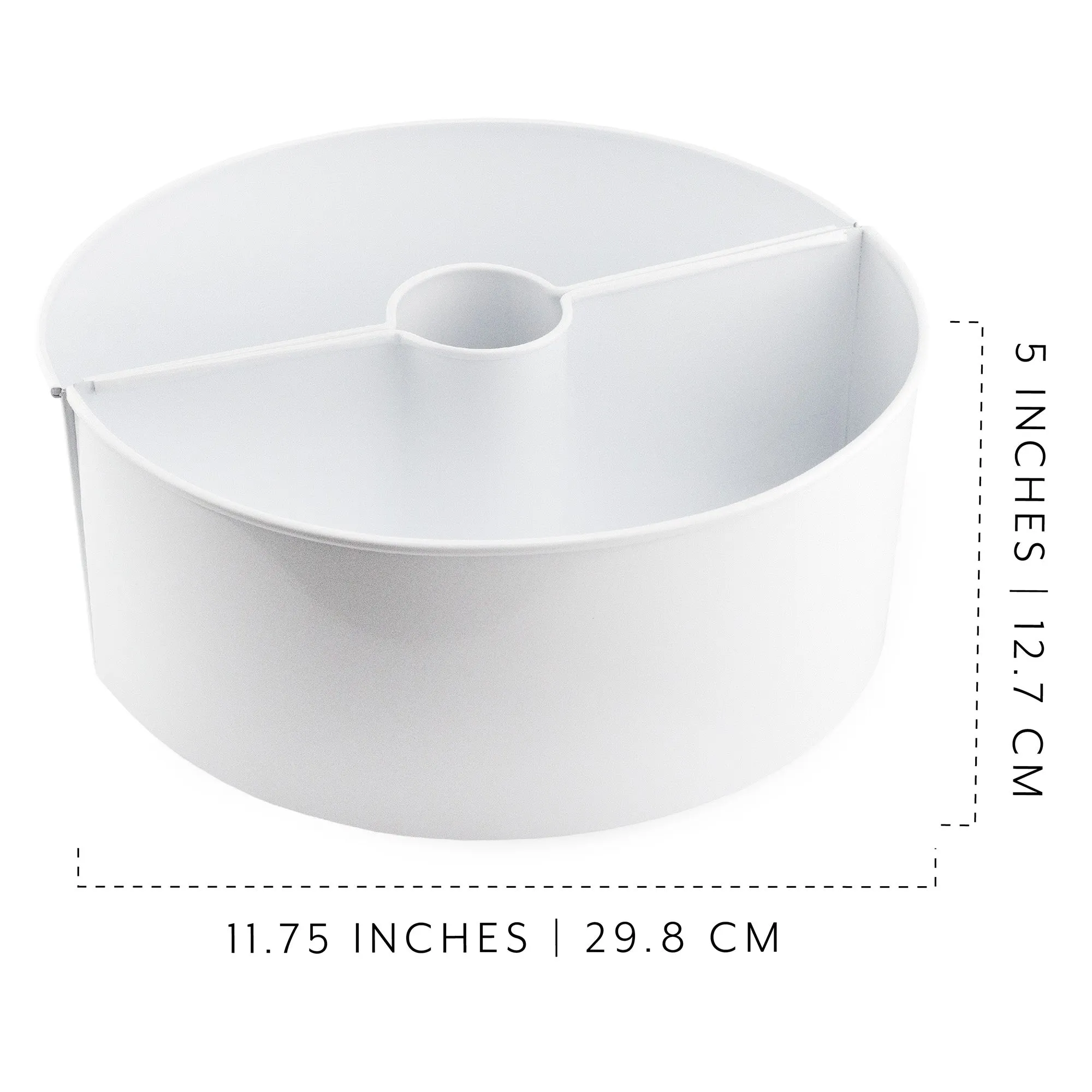 Umbrella Planter for Patio Table with Umbrella Hole (White, Case of 4)