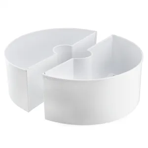 Umbrella Planter for Patio Table with Umbrella Hole (White, Case of 4)