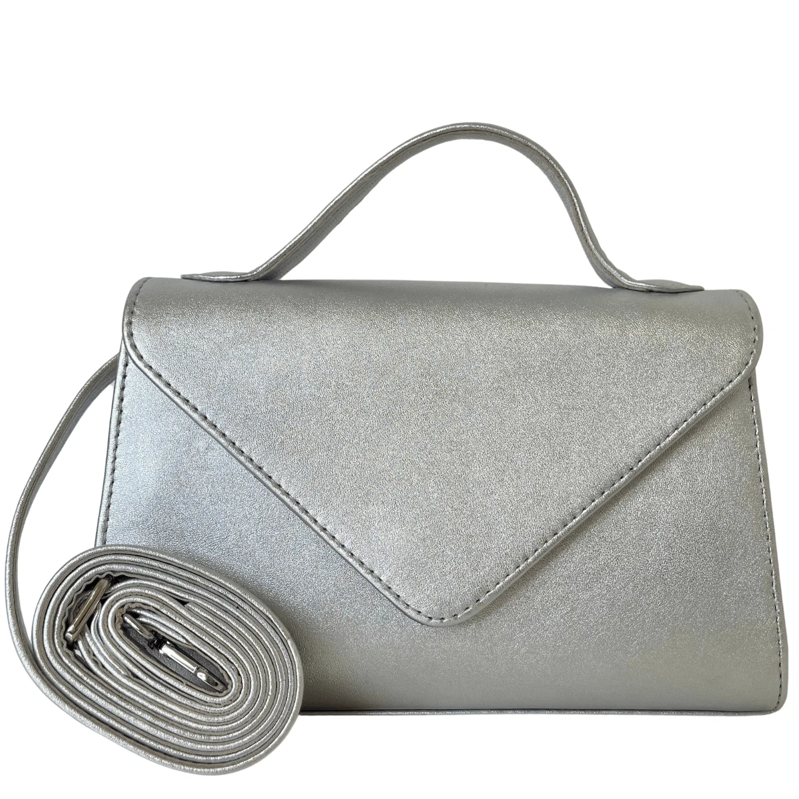 Unisa Zchiara Silver Leather Bag