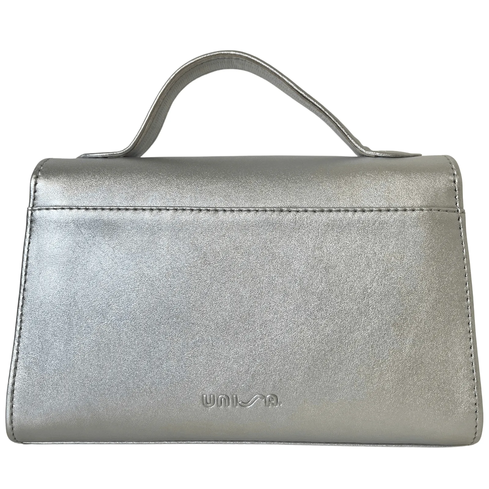 Unisa Zchiara Silver Leather Bag