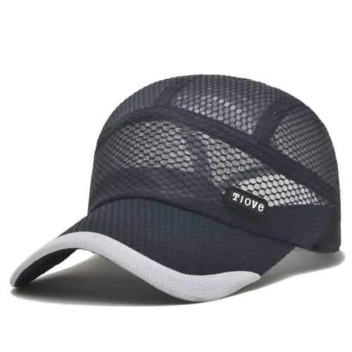 Unisex Men Women Mesh Quick Dry Baseball cap Breathable Outdoor Sport Adjustable Hat