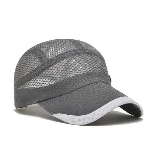Unisex Men Women Mesh Quick Dry Baseball cap Breathable Outdoor Sport Adjustable Hat