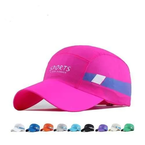 Unisex Polyester Quick Dry Breathable Baseball Cap Outdoor Sport Adjustable Buckle Snapback Hat