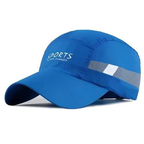 Unisex Polyester Quick Dry Breathable Baseball Cap Outdoor Sport Adjustable Buckle Snapback Hat