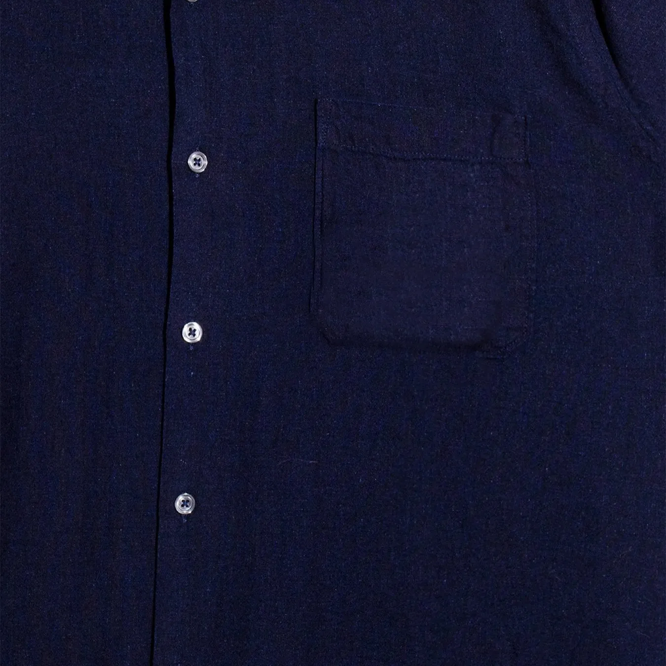 Universal Works Ori Linen Mix Road Shirt Indigo