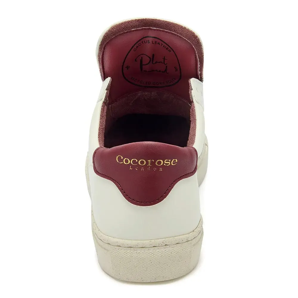 Vegan Kew - White & Bordeaux Cactus Trainer (EU42&43 only)