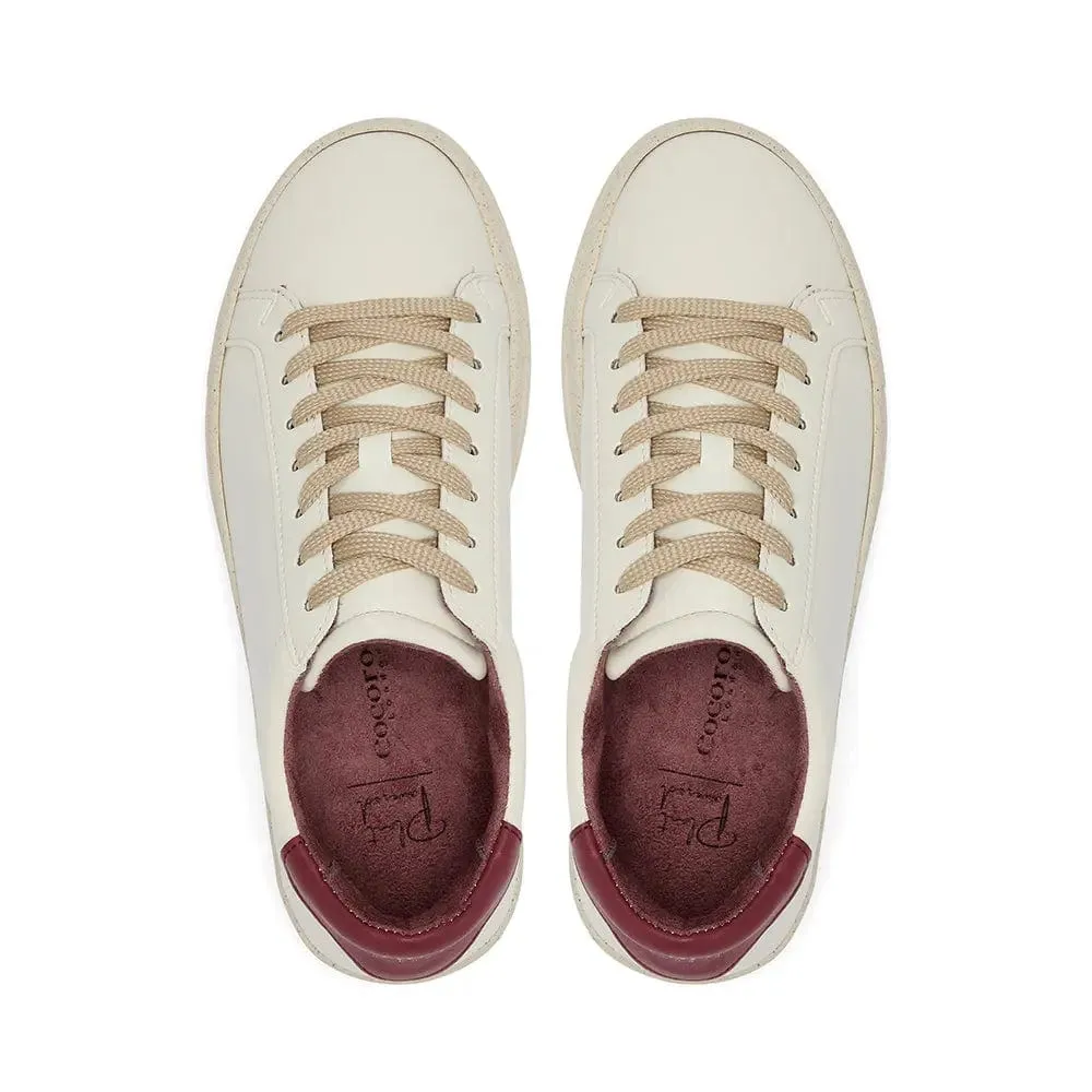 Vegan Kew - White & Bordeaux Cactus Trainer (EU42&43 only)