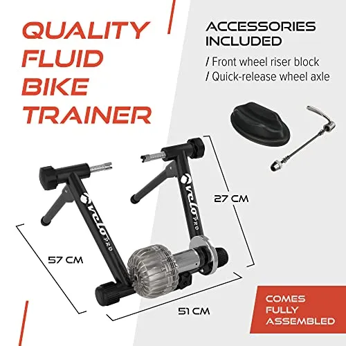 Velo Pro Fluid Turbo Trainer - Indoor Bike trainer for road bicycles and mountain bikes