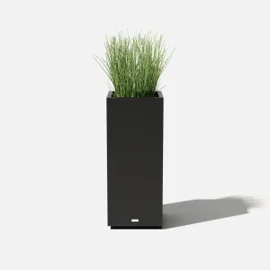 Veradek Pedestal Tall Black Planter - Clearance