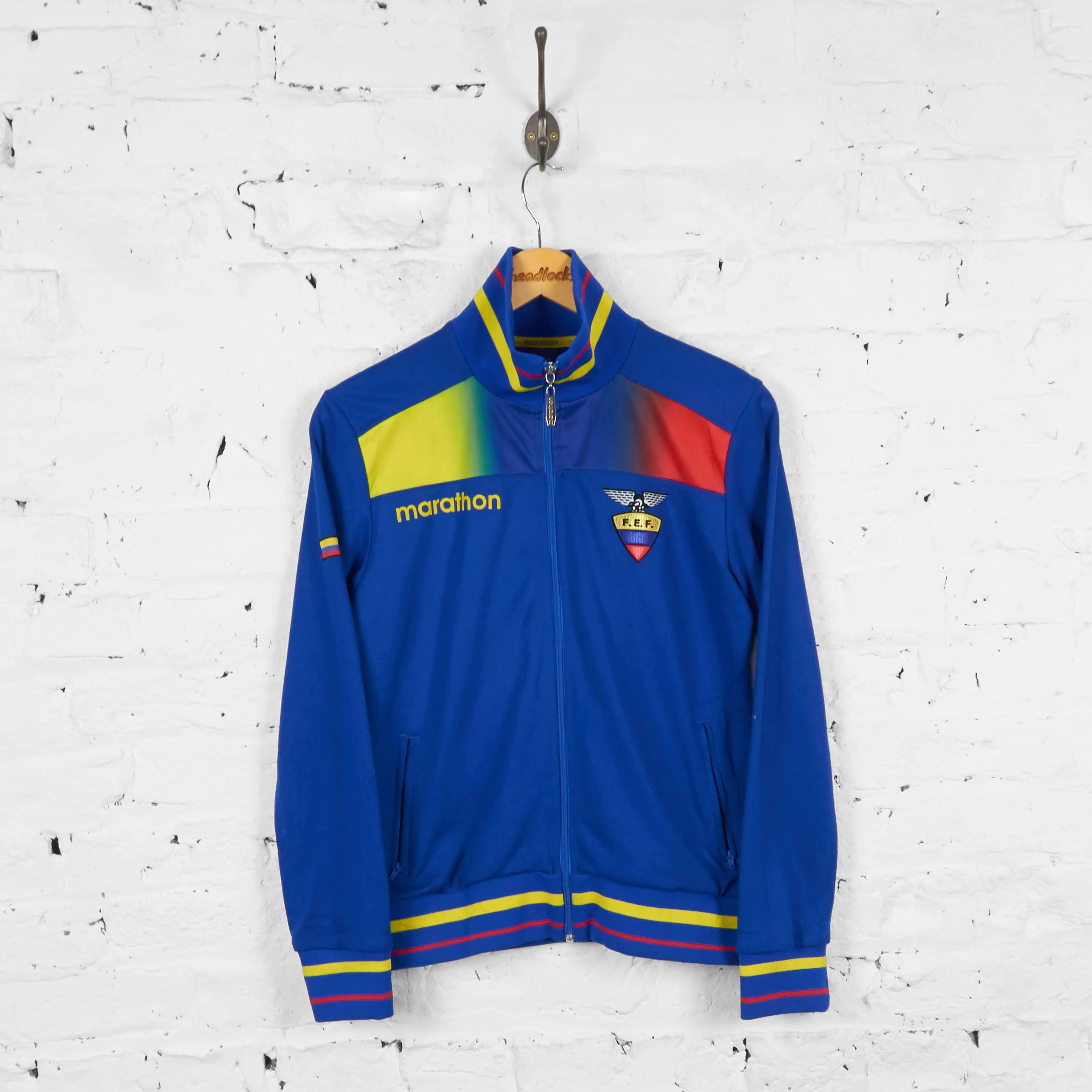 Vintage Ecuador Football Tracksuit Top Jacket - Blue - S