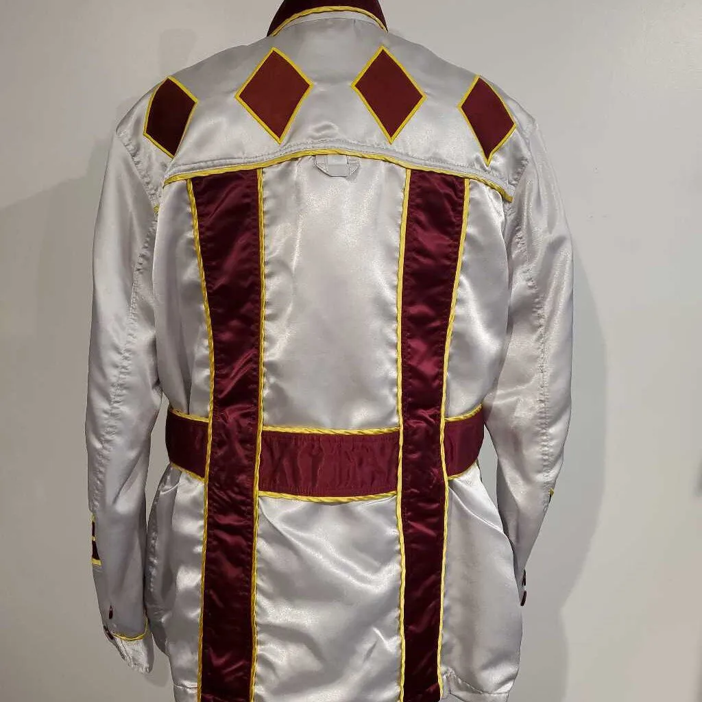 White and Maroon Road Silks