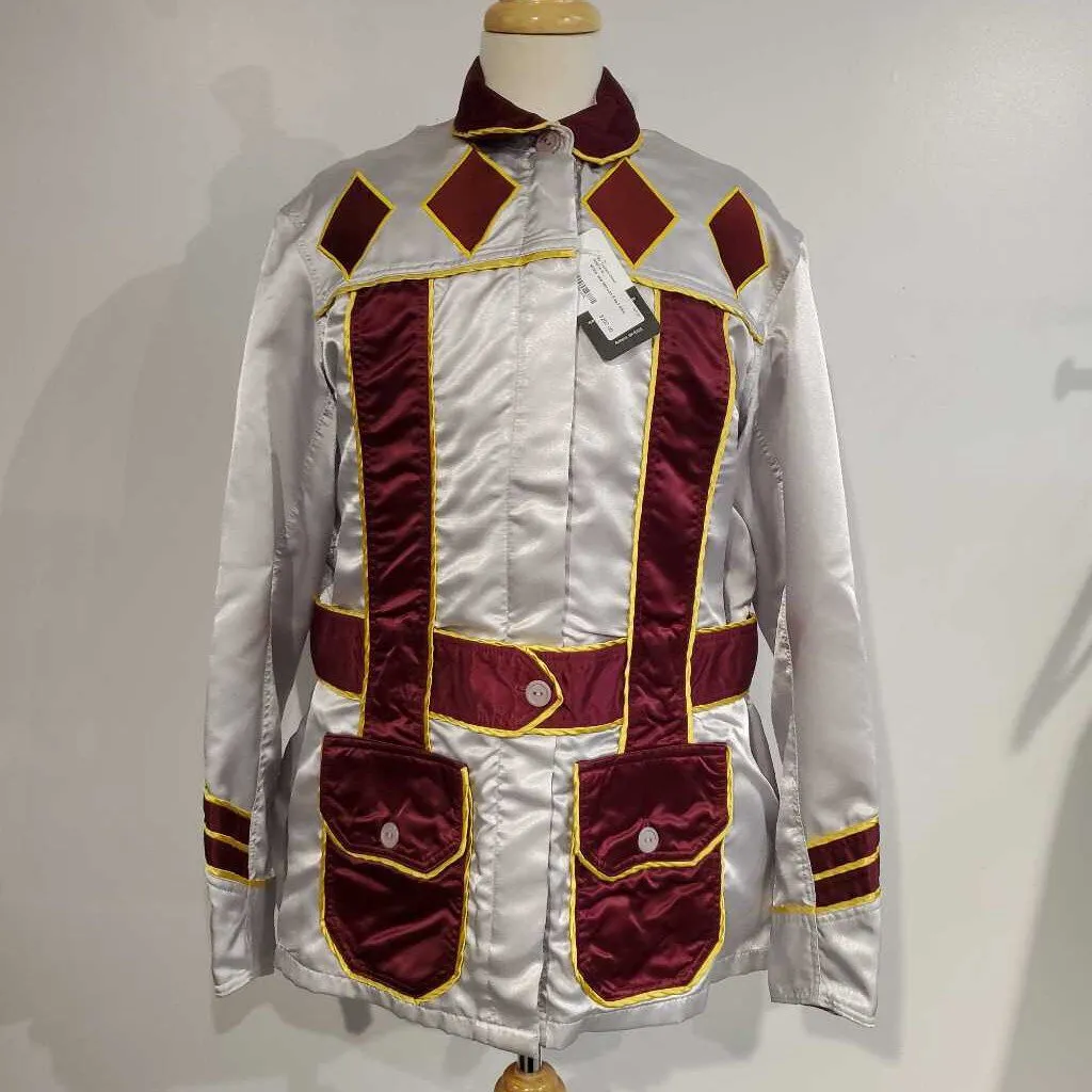 White and Maroon Road Silks