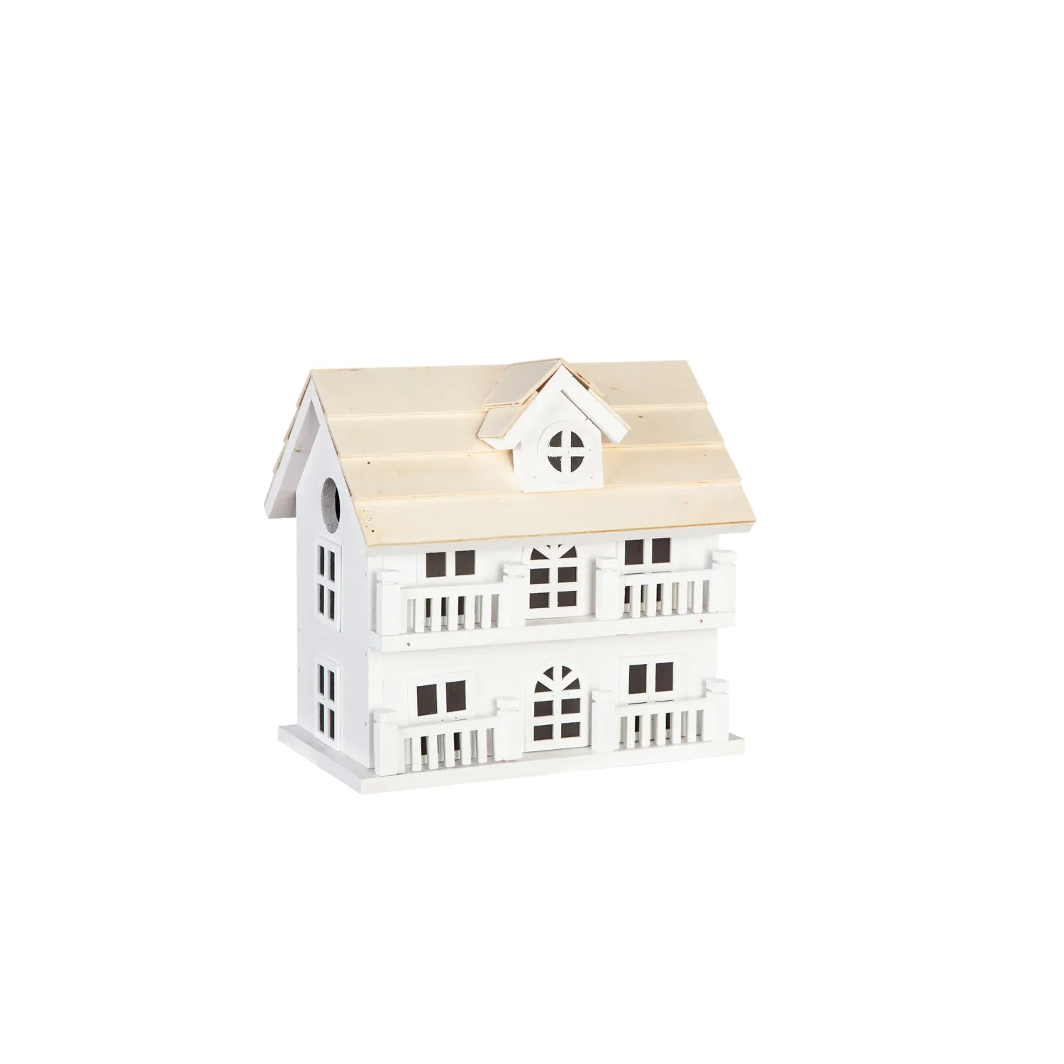 White Cape Cod Birdhouse with Post,zq2bh695