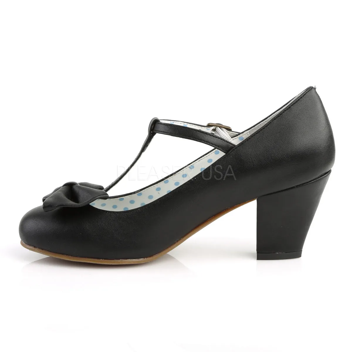 WIGGLE-50  Black Faux Leather