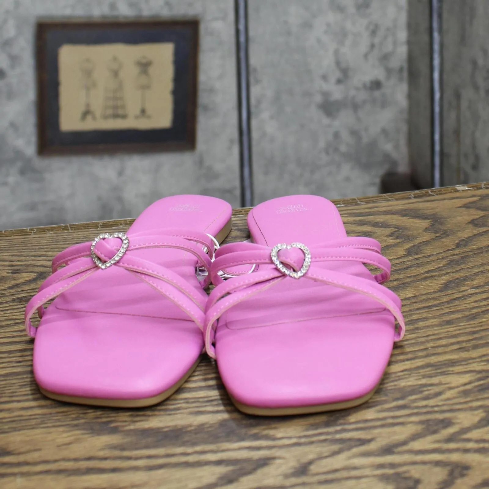 Wild Fable Womens Tanya Strappy Heart Slide Sandals 89885521 Pink 10M