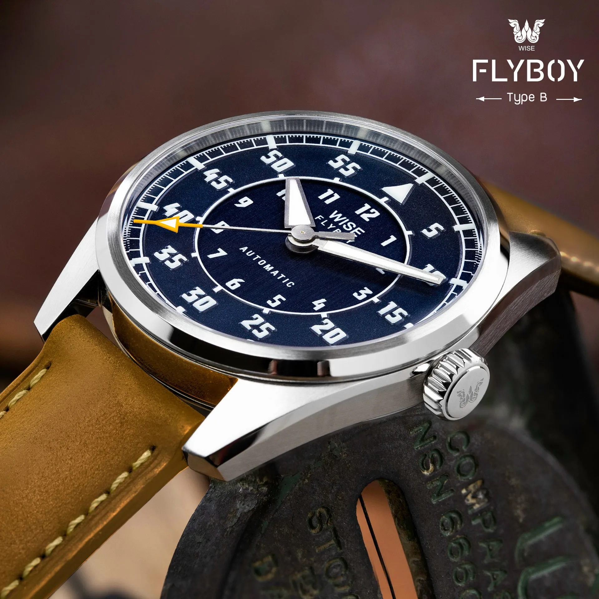 WISE Crazy Horse Leather Strap 20 mm.