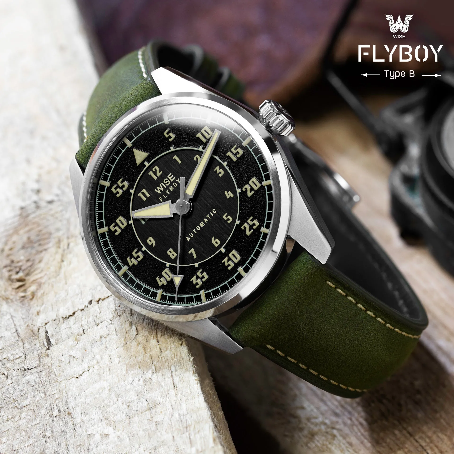 WISE Crazy Horse Leather Strap 20 mm.