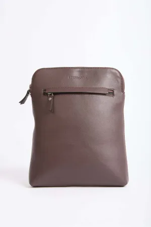 Women Bag Casual Logo Embellished Faux Leather Brown