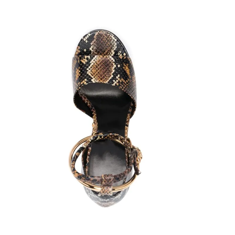 Women Sandals Round Toe Crude Heel Platform
