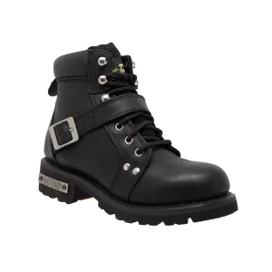 Women's 6" Black Lace Zipper Boot - 8143