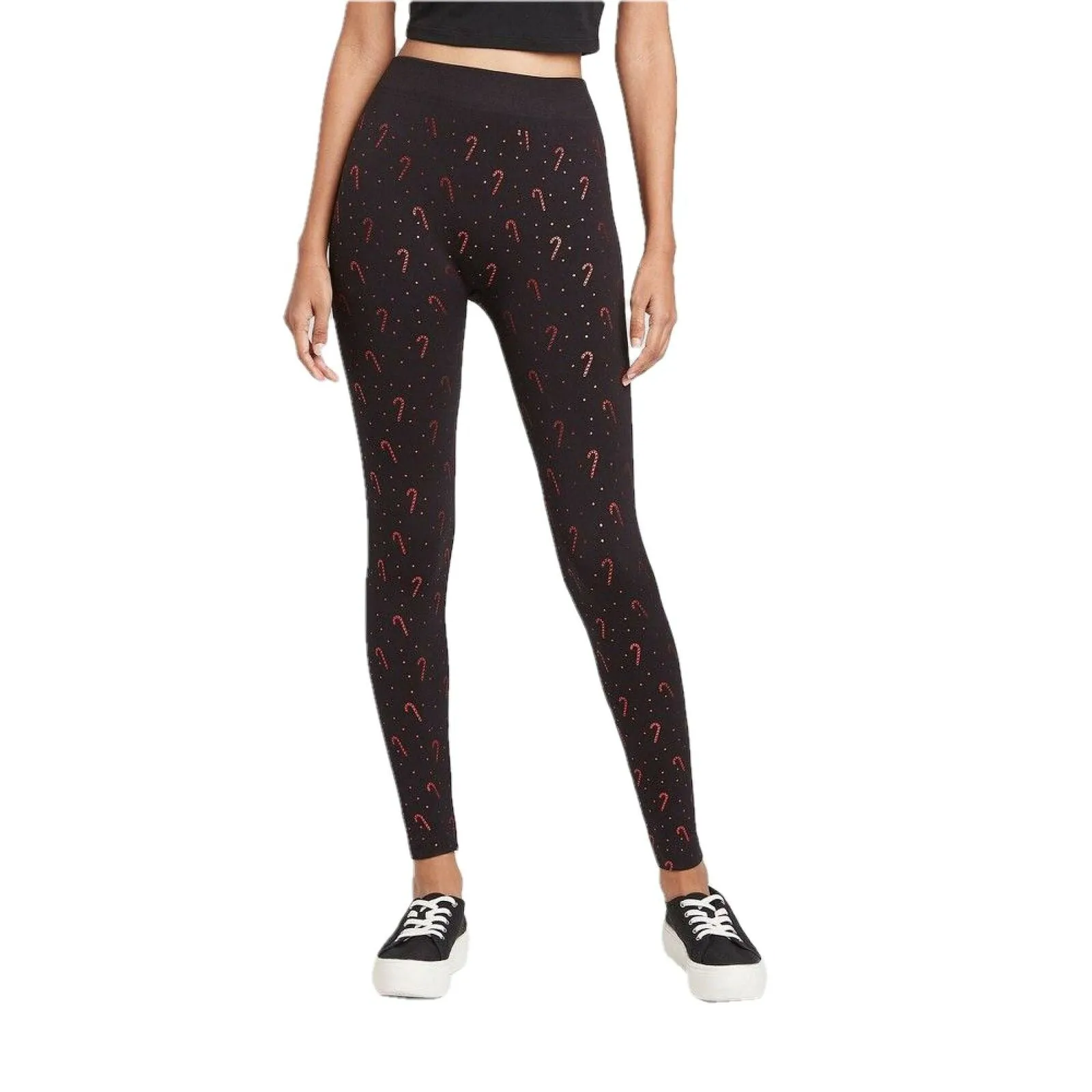 Wondershop Women's Candy Cane Fleece Lined Seamless Leggings