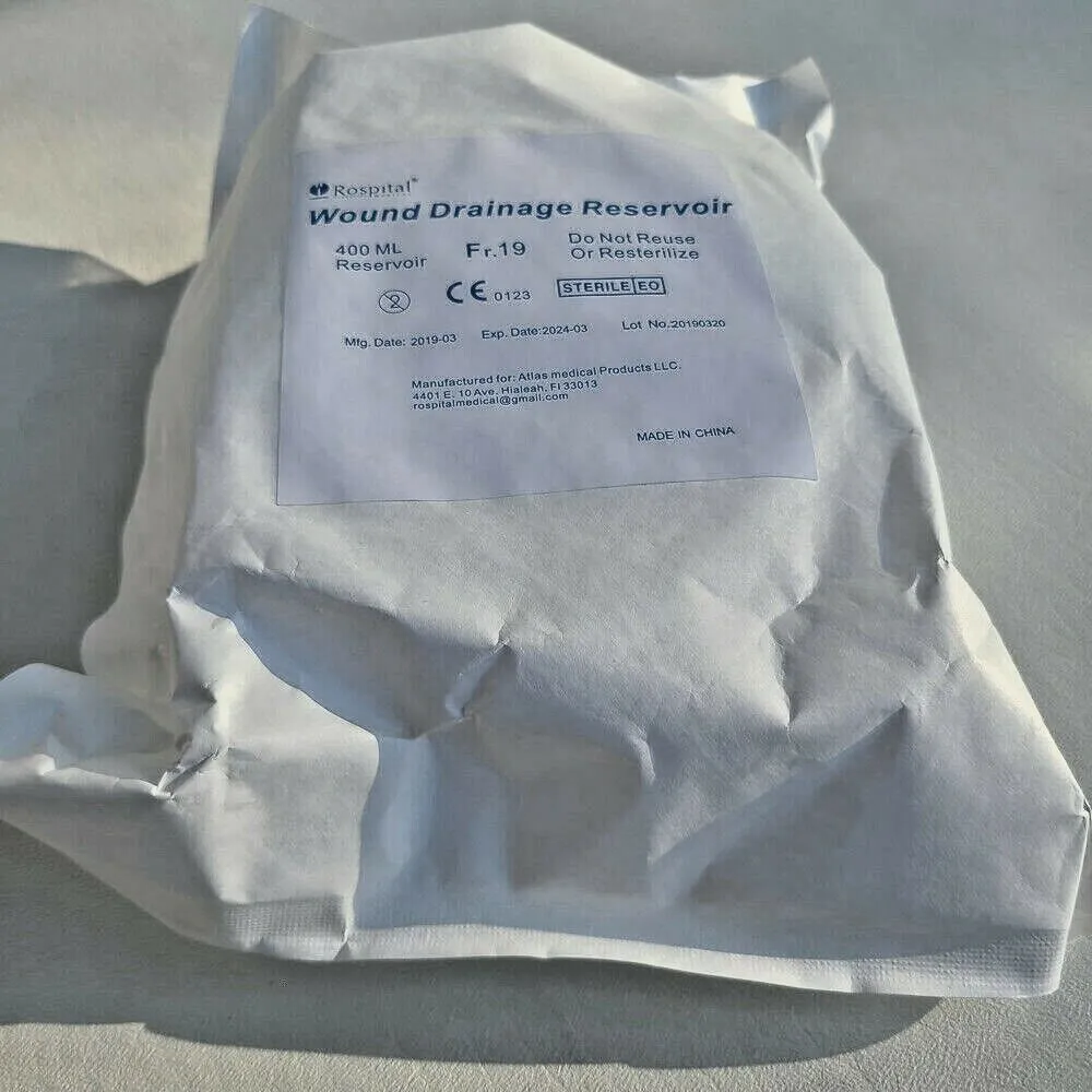 Wound Drainage Suction Reservoir Fr.19 400ML Sterile Closed for Wound Healing