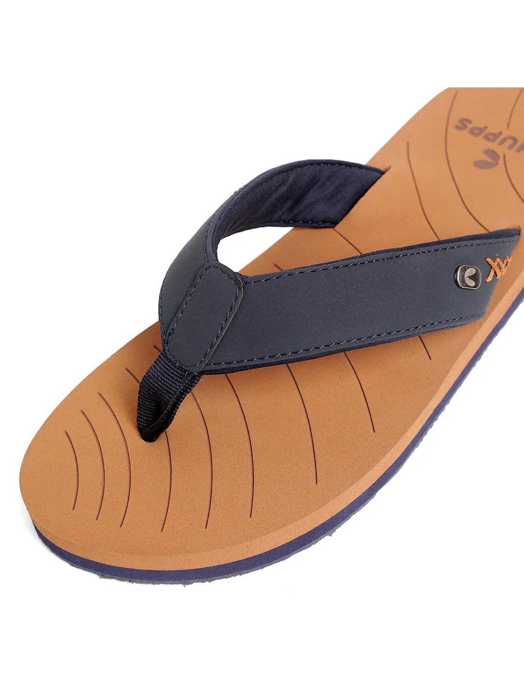 X-Flex Tan & Blue V-Strap