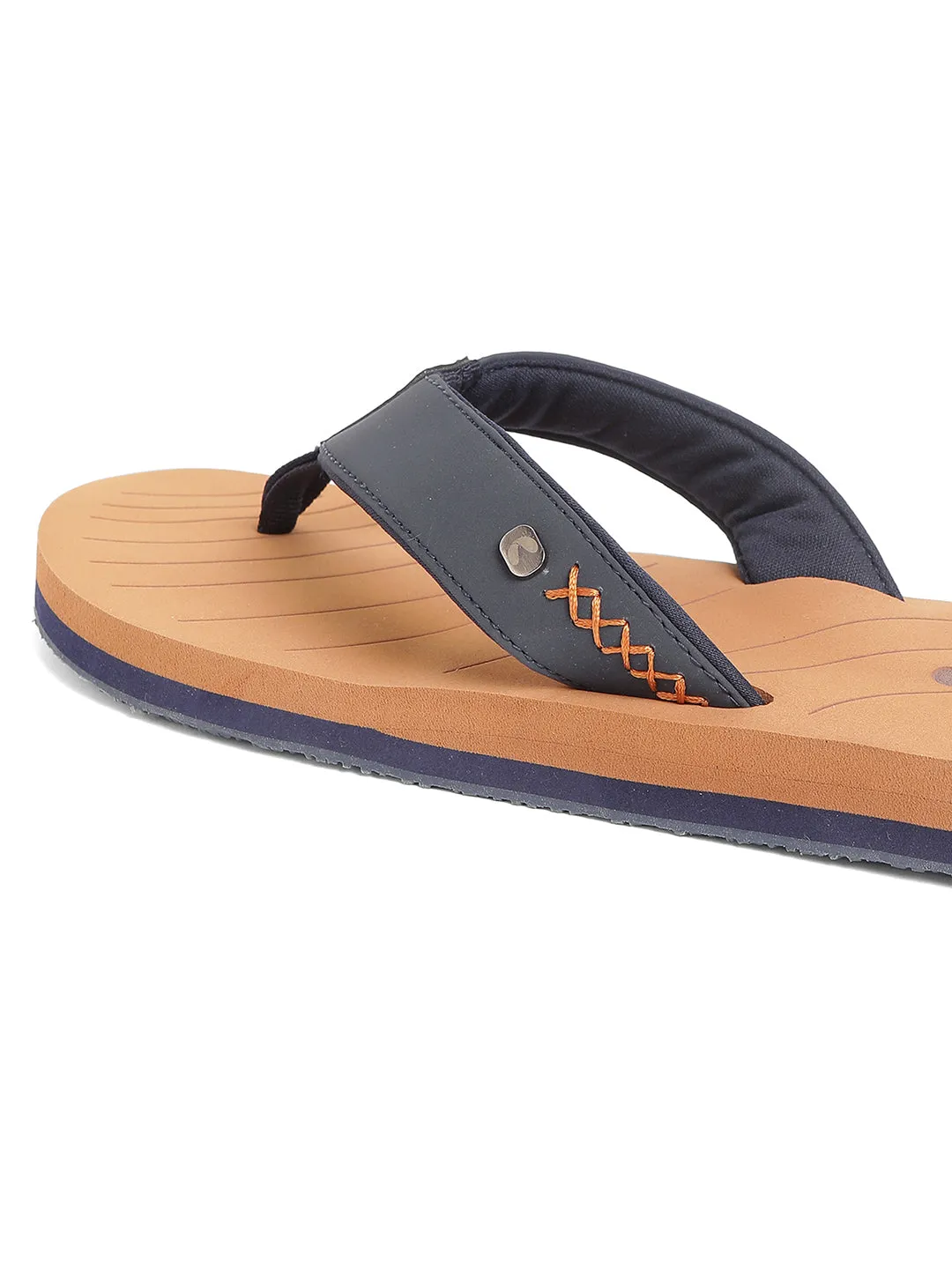 X-Flex Tan & Blue V-Strap