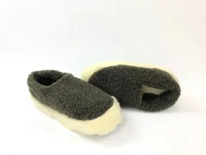 YOKO WOOL FULL SLIPPERS DARK GREEN