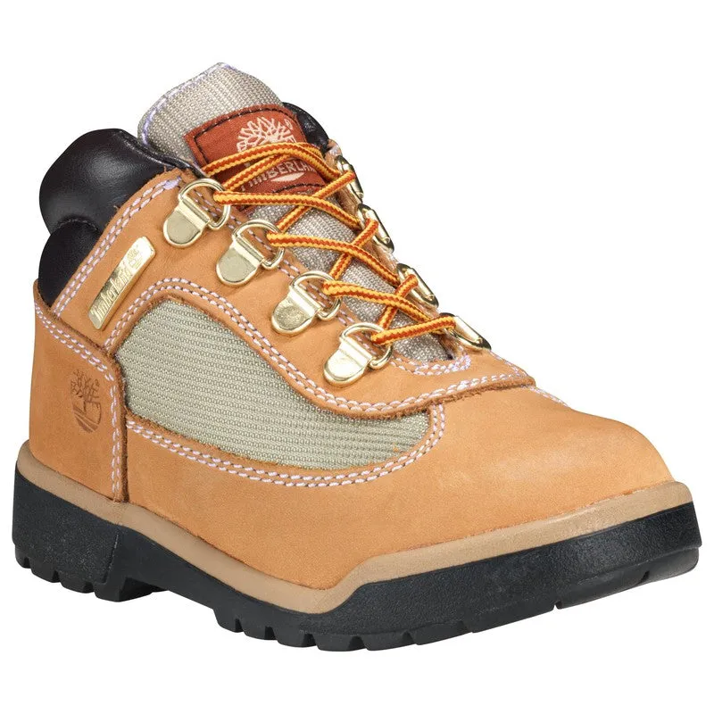 Youth's Mixed-media Field Boots, Wheat