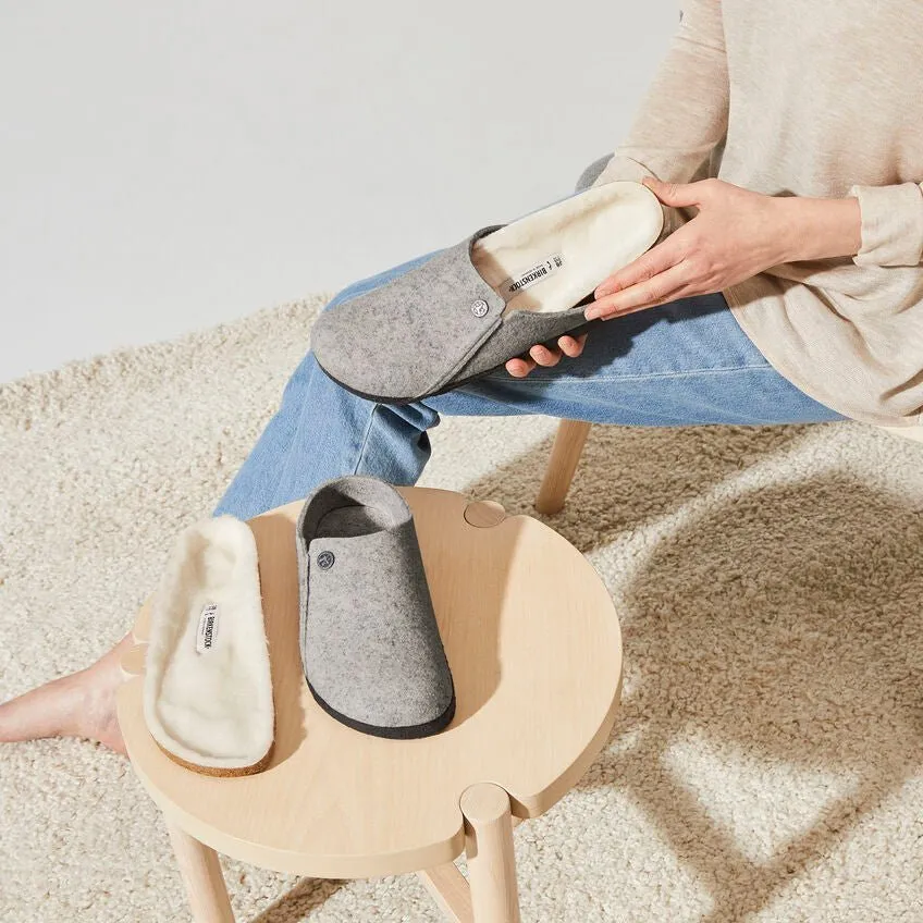 'Zermatt Rivet' women's home slipper - grey